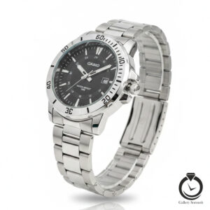 ساعت مردانه کاسیو نقره ای مشکی casio-168-ms-b