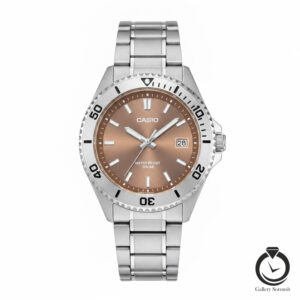 ساعت مردانه کاسیو نقره ای شکلاتی casio-168-ms-br