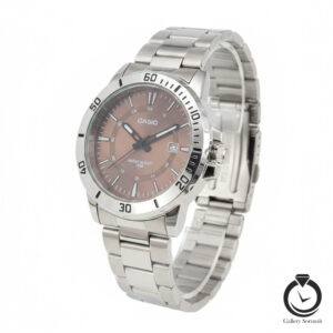 ساعت مردانه کاسیو نقره ای شکلاتی casio-168-ms-br