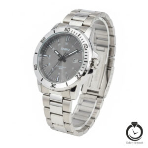 ساعت مردانه کاسیو نقره ای خاکستری casio-168-ms-gr