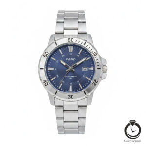 ساعت مردانه کاسیو نقره ای سرمه ای casio-168-ms-n