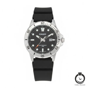 ساعت مردانه کاسیو مشکی نقره ای مشکی casio-169-mbs-b