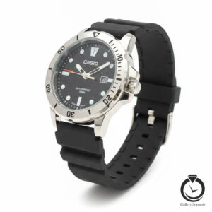ساعت مردانه کاسیو مشکی نقره ای مشکی casio-169-mbs-b
