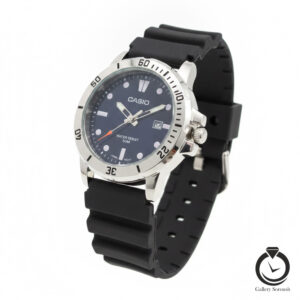 ساعت مردانه کاسیو مشکی نقره یا سرمه ای casio-169-mbs-n