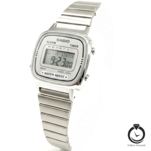 ساعت زنانه کاسیو نوستالژی نقره ای سفید casio-la670-ws-w