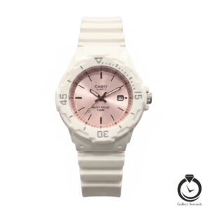 ساعت زنانه کاسیو سفید صورتی casio-lrw-200h-4e3