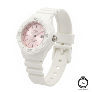 ساعت زنانه کاسیو سفید صورتی casio-lrw-200h-4e3