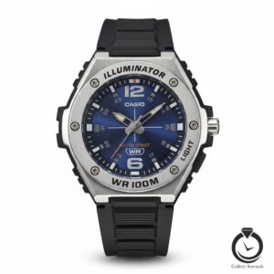ساعت مردانه کاسیو مشکی نقره ای سرمه ای casio-mwa-100h-2a