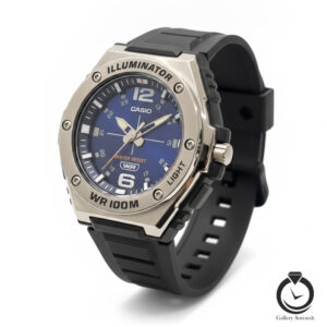 ساعت مردانه کاسیو مشکی نقره ای سرمه ای casio-mwa-100h-2a