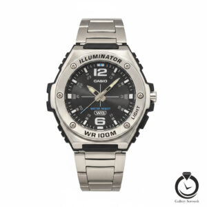 ساعت مردانه کاسیو نقره ای مشکی casio-mwa-100hd-1a