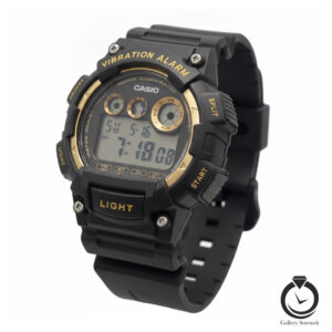 ساعت مردانه کاسیو مشکی طلایی casio-w-735h-1a2