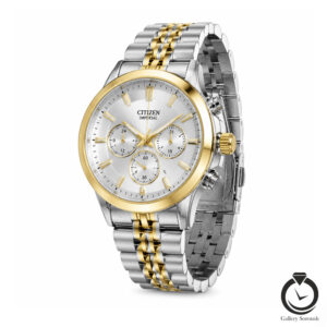 ساعت مردانه سیتیزن طلایی نقره ای سیلور citizen-9766-msg-s