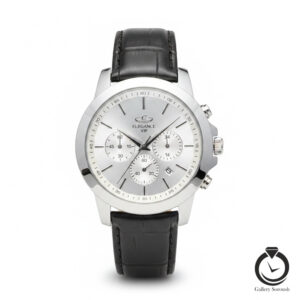 ساعت مردانه الگانس مشکی نقره ای سیلور elegance-1393-mb-s
