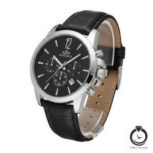 ساعت مردانه الگانس مشکی نقره ای مشی elegance-j003-mb-sb