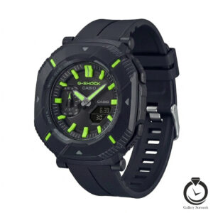 ساعت اسپرت جیشاک مشکی سبز g-shock-2387-bg