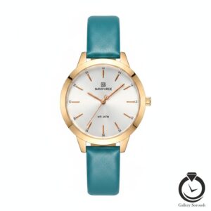 ساعت زنانه نیوی فورس تیفانی طلایی سیلور naviforce-5024-wt-g