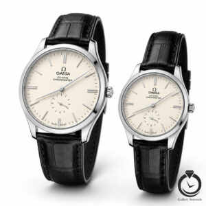 ست ساعت زنانه و مردانه امگا مشکی نقره ای سفید omega-9989-b-sw
