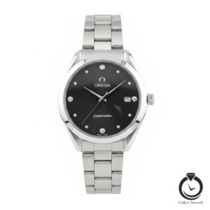 ساعت زنانه امگا نقره یا مشکی omega-9992-ws-b