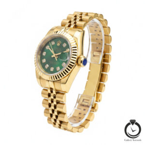 ساعت زنانه رولکس طلایی سبز rolex-datejust-1012s-wg-g