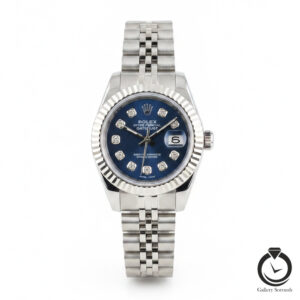 ساعت زنانه رولکس نقره ای سرمه ای rolex-datejust-1012s-ws-n