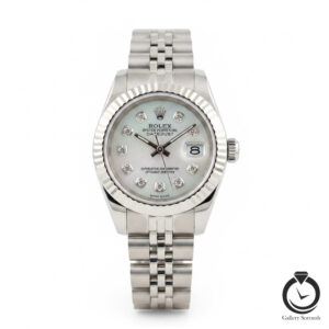 ساعت زنانه رولکس نقره ای سفید صدفی rolex-datejust-1012s-ws-w