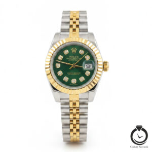 ساعت زنانه رولکس طلایی نقره ای سبز rolex-datejust-1012s-wsg-g