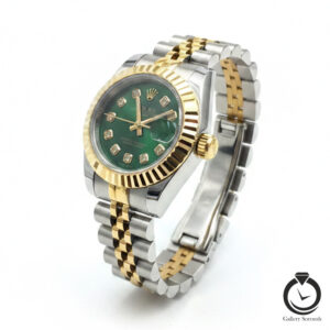 ساعت زنانه رولکس طلایی نقره ای سبز rolex-datejust-1012s-wsg-g