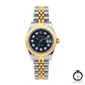 ساعت زنانه رولکس طلایی نقره یا سرمه ای rolex-datejust-1012s-wg-n