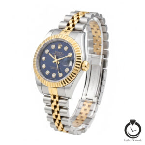 ساعت زنانه رولکس طلایی نقره یا سرمه ای rolex-datejust-1012s-wg-n