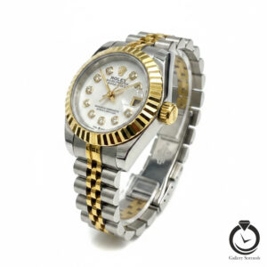 ساعت زنانه رولکس طلایی نقره یا سفید صدفی rolex-datejust-1012s-wsg-w