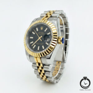 ساعت زنانه رولکس طلایی نقره ای مشکی rolex-datejust-1022s-wsg-b