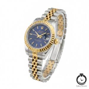 ساعت زنانه رولکس طلایی نقره ای سرمه ای rolex-datejust-1022s-wsg-n