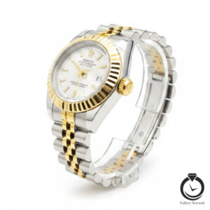 ساعت زنانه رولکس طلایی نقره ای صدفی rolex-datejust-1022s-wsg-w
