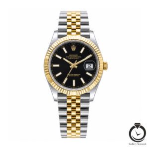 ساعت مردانه رولکس طلایی نقره ای مشکی rolex-datejust-1024l-msg-b