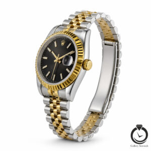 ساعت مردانه رولکس طلایی نقره ای مشکی rolex-datejust-1024l-msg-b