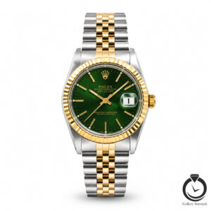 ساعت مردانه رولکس طلایی نقره ای سبز rolex-datejust-1024l-msg-g
