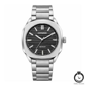 ساعت مردانه سیتیزن نقره ای مشکی citizen-v192-ms-b