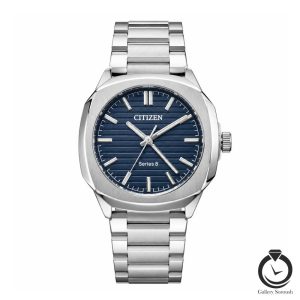 ساعت مردانه سیتیزن نقره ای سرمه یا citizen-v192-ms-n