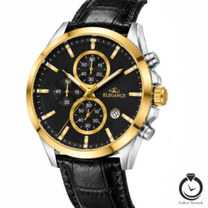 ساعت مردانه الگانس مشکی طلایی نقره ای مشکی elegance-1392-mb-gsb
