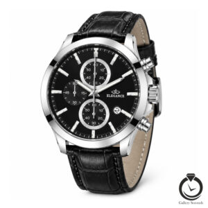 ساعت مردانه الگانس مشکی نقره ای مشکی elegance-1392-mb-sb