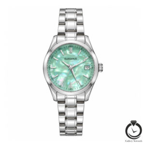 ساعت زنانه الگانس نقره ای سبز elegance-2312-ws-g