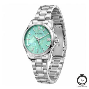 ساعت زنانه الگانس نقره ای سبز elegance-2312-ws-g