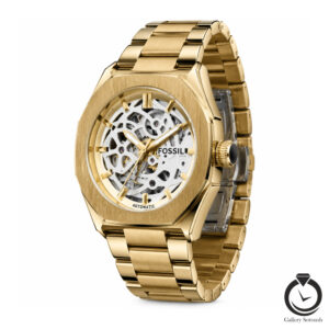 ساعت مردانه فسیل طلایی سفید fossil-5301-mg-w