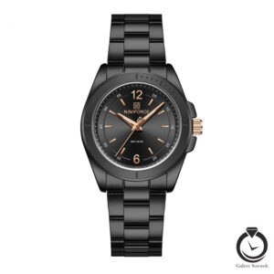 ساعت زنانه نیوی فورس مشکی naviforce-5062-wb-b