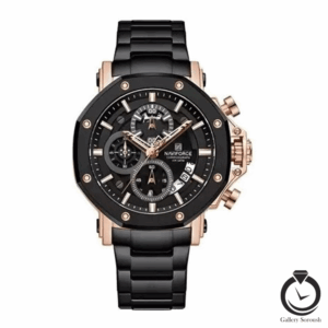 ساعت مردانه نیوی فورس مشکی رز naviforce-8065-mb-rb