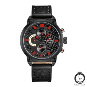 ساعت مردانه نیوی فورس مشکی قرمز naviforce-9068-mb-br