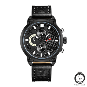 ساعت مردانه نیوی فورس مشکی سفید naviforce-9068-mb-bw