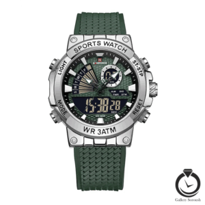 ساعت مردانه نیوی فورس سبز نقره ای سبز naviforce-9219-mg-sg
