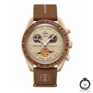 ساعت اسپرت امگا سواچ قهوه ای کرم omegaswatch-so34br100